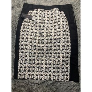 Black and white pencil skirt
